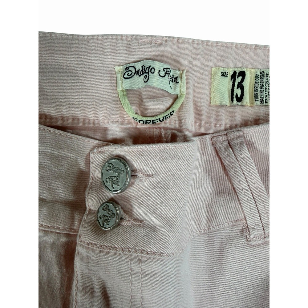 Indigo Rein Forever Orange Denim Cuffed Shorts Juniors 13 32"W 2" Inseam - Picture 5 of 8